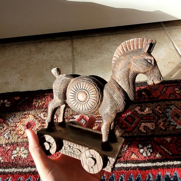 Trojan Horse Planter Dish Ruben Japan Vintage Pottery - Picture 5 of 7